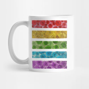 Rainbow Watercolor Geodes by Skye Rain Art Mug